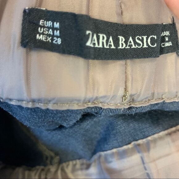 ZARA taupe brown Faux leather paperbag miniskirt with pockets size medium - Picture 7 of 15